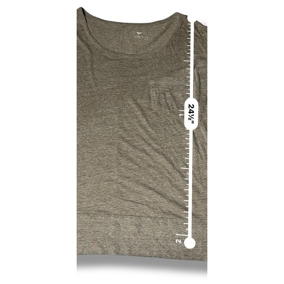 Stem Long Sleeve Top Knit Pocket Casual Comfy Everyday Tee Shirt Sz M organic - Picture 5 of 9